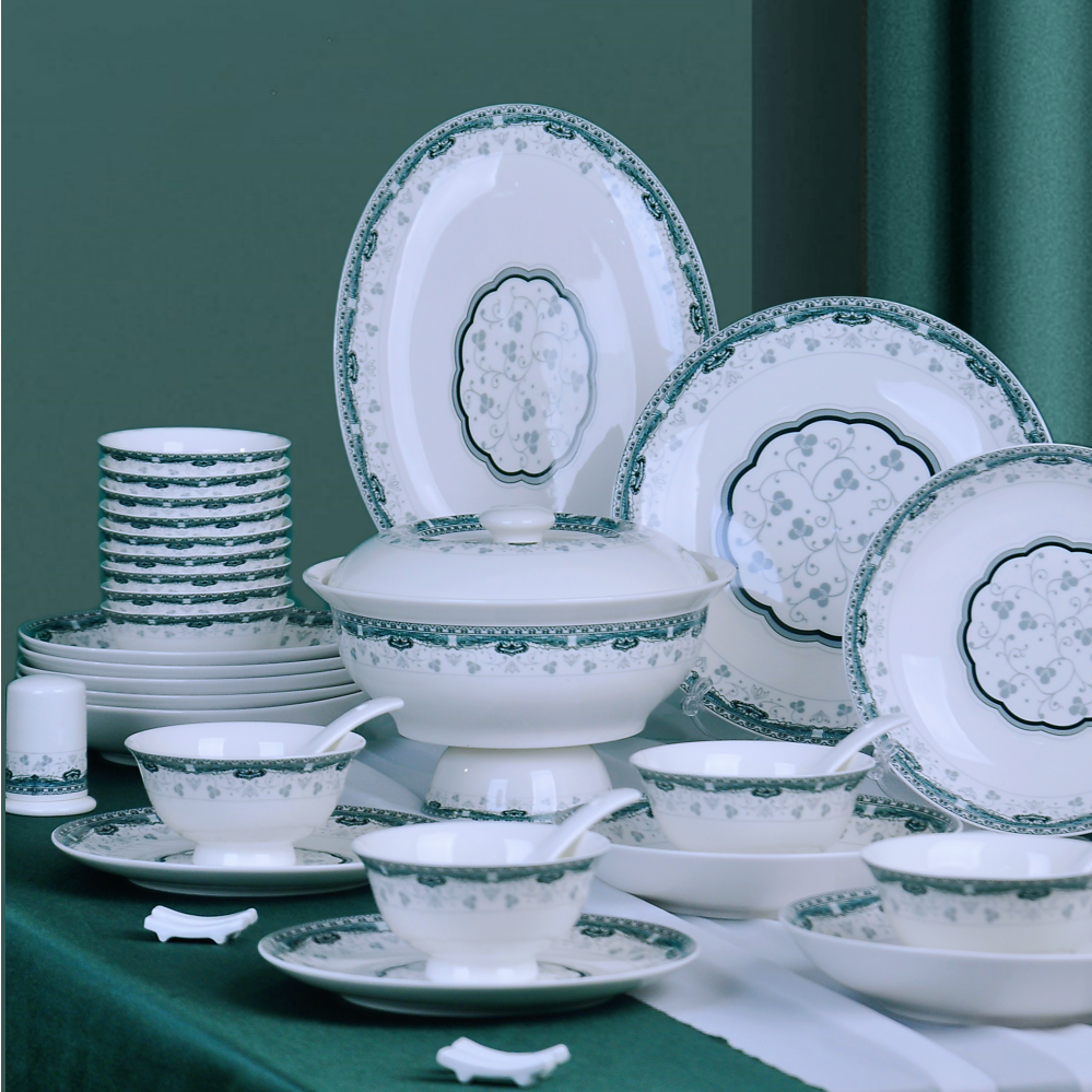 景德镇56头陶瓷餐具套装特惠价