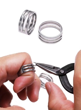 手动DIY不锈钢 开口戒指 开闭口圈 单圈跳环开合器 挂圈指环