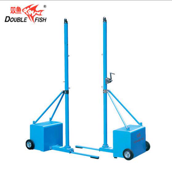 双鱼W-3移动式羽毛球网柱 羽毛球网架 标准网架羽毛球柱