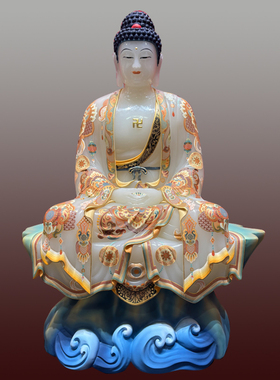 佛祖68cm天然伊朗白玉雕刻