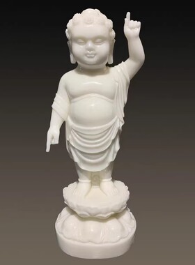 天然汉白玉雕刻太子佛释迦牟尼