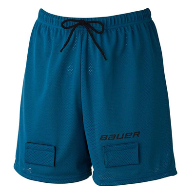 Bauer女孩冰球带护裆速干短裤