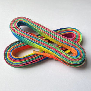 新品彩虹冰球鞋鞋带儿童青少年成人冰刀鞋滑冰鞋花样鞋多色鞋带