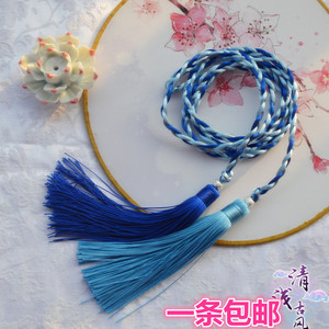 灵契手工古典古风古装流苏发绳发带发饰束发宫绦汉服配饰发绳头绳