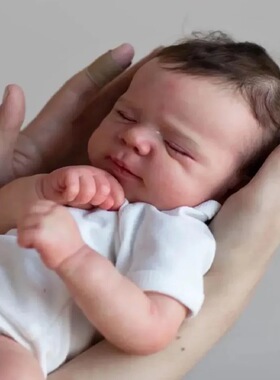 48厘米闭眼植入头发重生全胶睡眠宝宝3D皮肤静脉血丝可见高端礼物