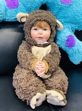 OtardDolls 50厘米小猴子弟弟仿真娃娃半搪胶棉身过家家礼物玩具