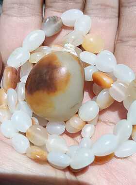 彩云轩特价玉器63.2克新疆和田玉羊脂玉白玉籽料原石项链挂件吊坠