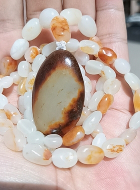 彩云轩特价玉器60.7克新疆和田玉羊脂玉白玉籽料原石项链挂件吊坠