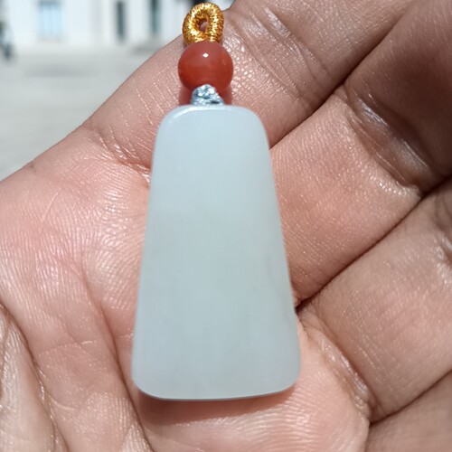 天然特价玉器13.1克新疆和田玉羊脂玉白玉平安无事牌挂件吊坠 - 封面