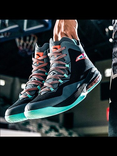 汤普森篮球鞋安踏网面透气低帮男