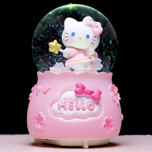 生日礼物水晶球hellokitty八音盒