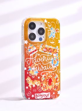 【支持17】星期天家南瓜马车梦醒时分手绘童话艺术双层镭射闪粉卡通IMDiPhone16ProM苹果15华为p70mate60