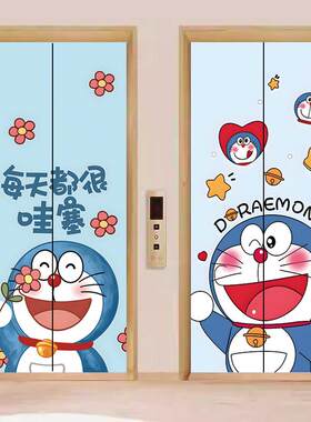 一梯一户电梯门贴纸装饰翻新