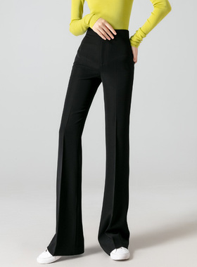 显腿长垂感微喇裤女夏季360度修饰腿型显瘦西装喇叭裤子超模神裤