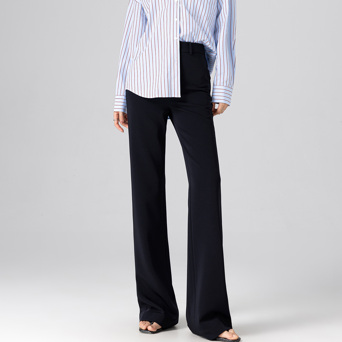 机洗免烫垂坠感显瘦微喇裤