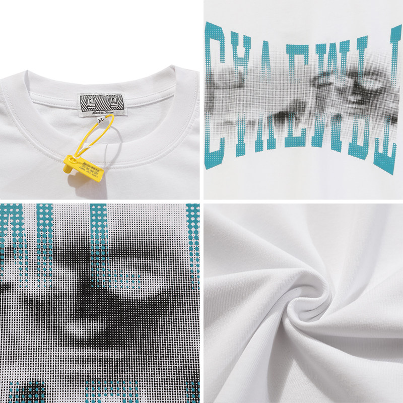 LIFE CAVEMPT CE RETRO ABSTRACT GRIMACE PRINT UNI FASHION BRAND SUMMER OVERSIZE COUPLE