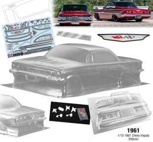 1/10 Chevy Impala 轴距258/宽200mm 透明PC,肌肉车壳 运费6元