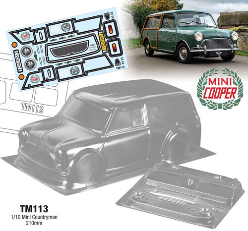 1/10 Mini Countryman  M车壳 TM113  210mm  透明PC 运费6元