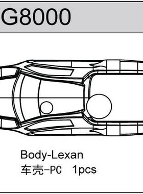 1/8 通用卡车透明PC车壳 TG8000 T8TE 运费6元