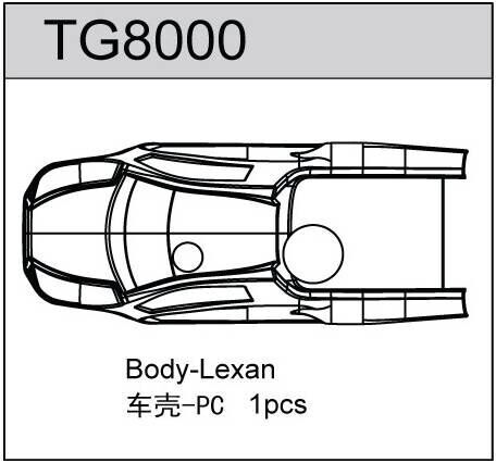 1/8 通用卡车透明PC车壳 TG8000 T8TE 运费6元