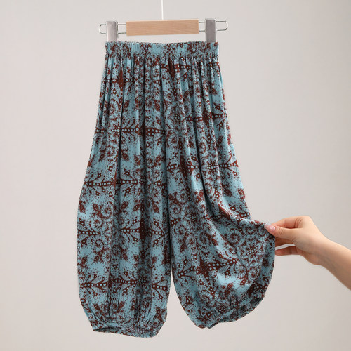 儿童防蚊裤夏季薄款男童裤子春秋款外穿女童宝宝阔腿裤大童运动裤