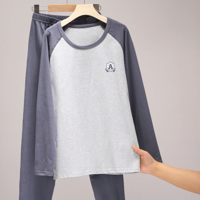 青少年家居服大童睡衣套装男童纯棉秋衣秋裤2025秋冬新款保暖内衣