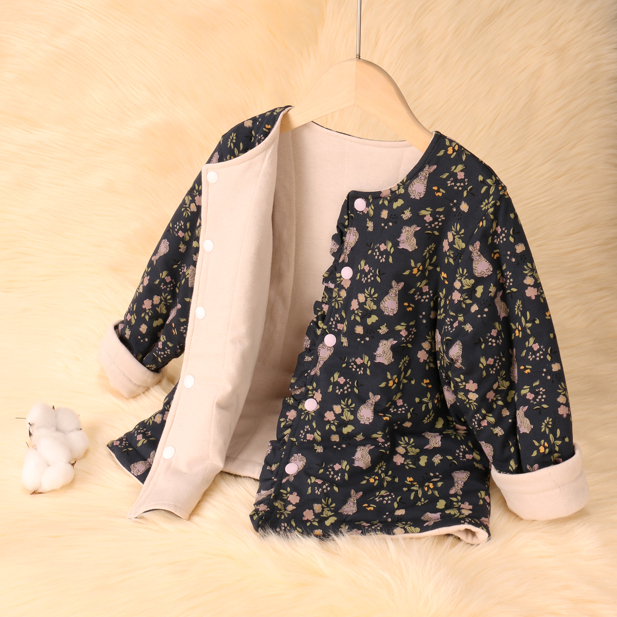 儿童棉服女童内搭校服神器宝宝全棉棉衣冬季婴儿夹棉外套女孩棉袄