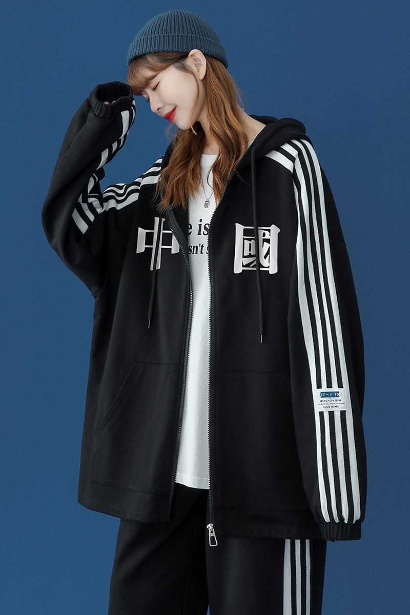 中性套装秋冬开衫连帽卫衣男女卫裤套装新TZ6706P100控138,男装休闲套装,电商A268