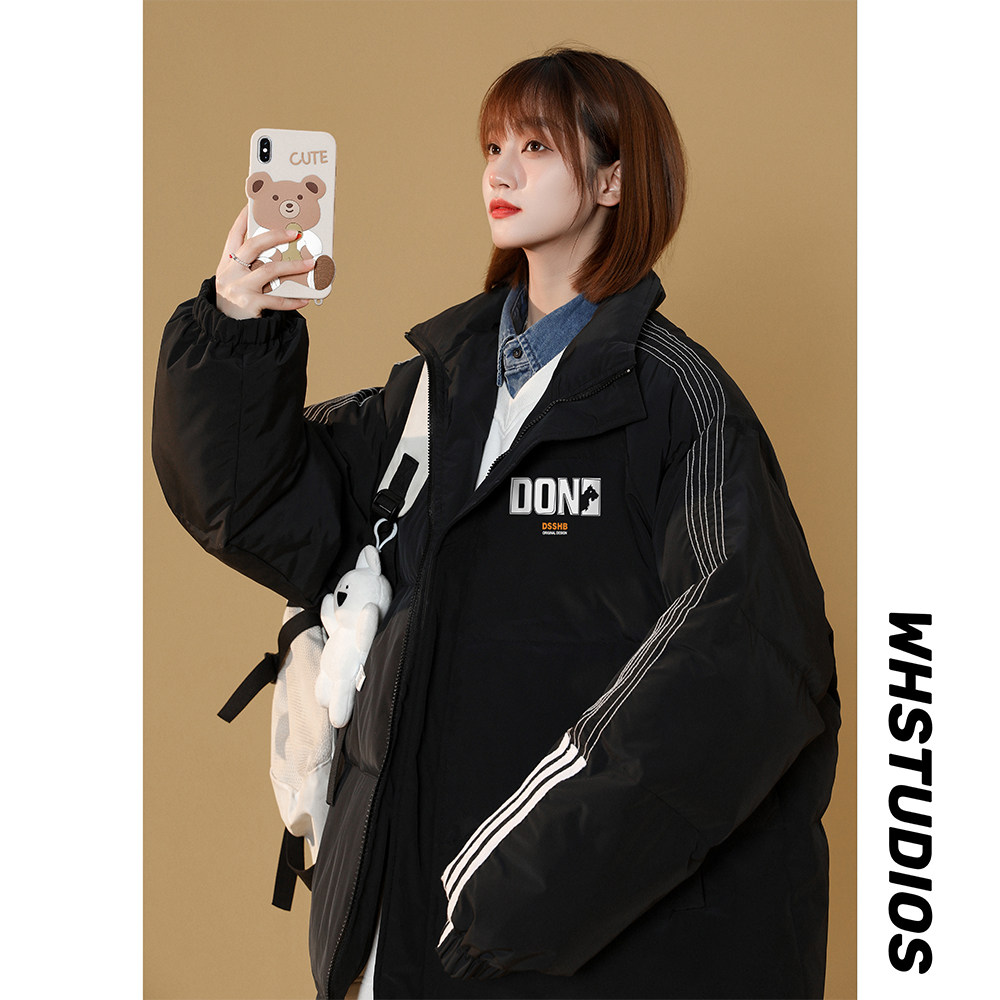 中性风冬季字母宽松连帽羽绒服白鸭绒外套新YR6116P235控298，男装羽绒服，电商A268