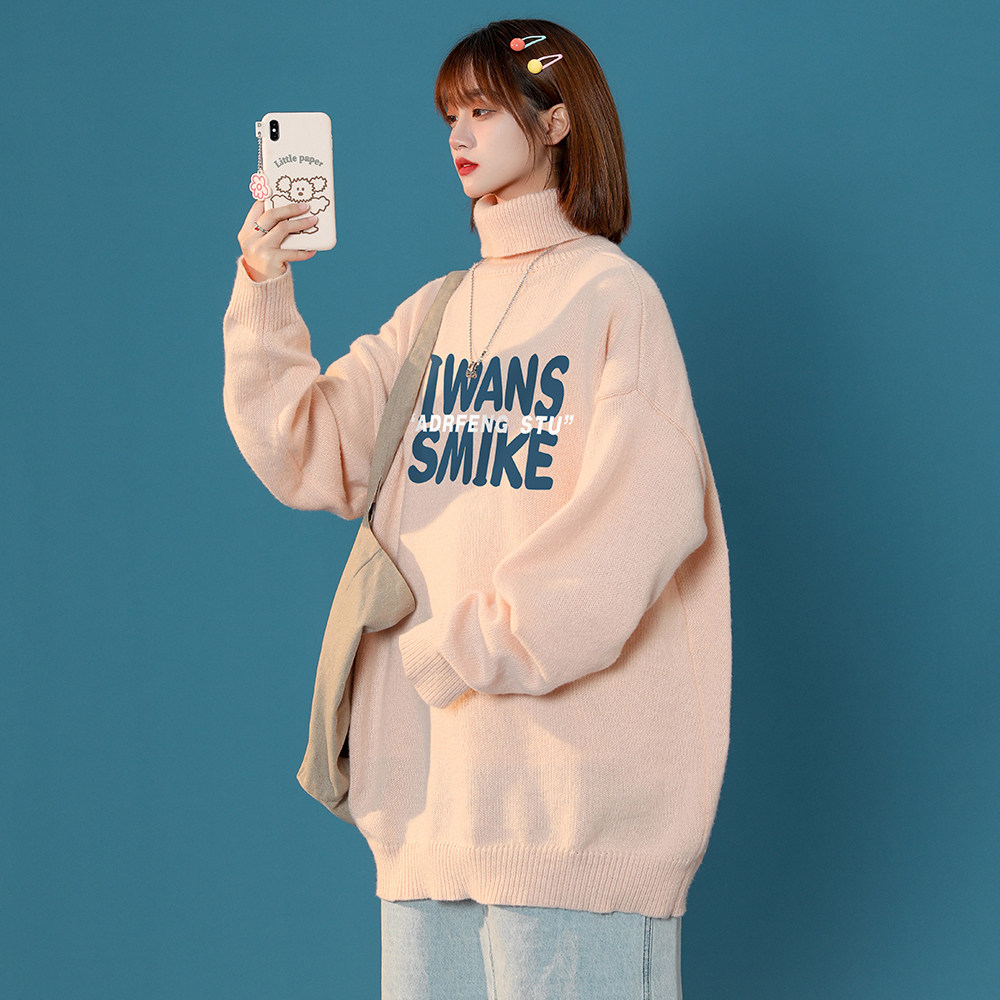 中性冬季宽松百搭毛衣男女潮流针织衫新潮M6911P65控78加绒P75，男装针织衫/毛衣，电商A268