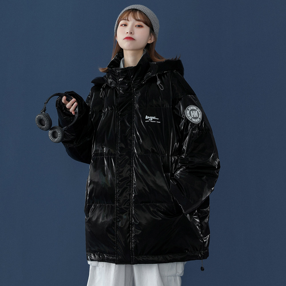 中性风冬季字母印花宽松连帽羽绒服羽绒外套潮YR100P255控328,男装羽绒服,电商A268