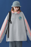 中性秋季新款撞色宽松polo立领卫衣男女新B6203P55控68，男装卫衣，电商A268