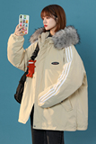 中性加厚连帽织带毛领保暖棉服男外套女MY62006P135控158，男装棉衣，电商A268