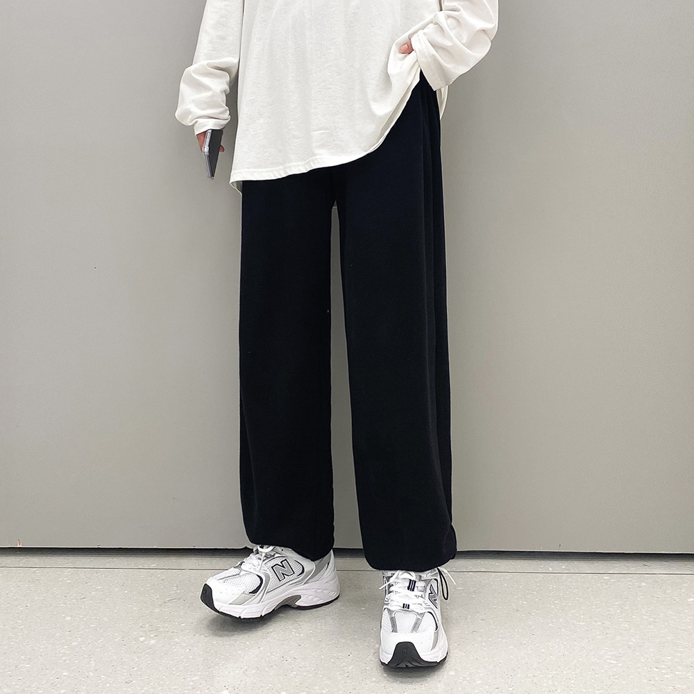 港风秋冬宽松垂感纯色运动慵懒休闲裤子男女长裤D213P48控68,男装休闲裤,电商A268