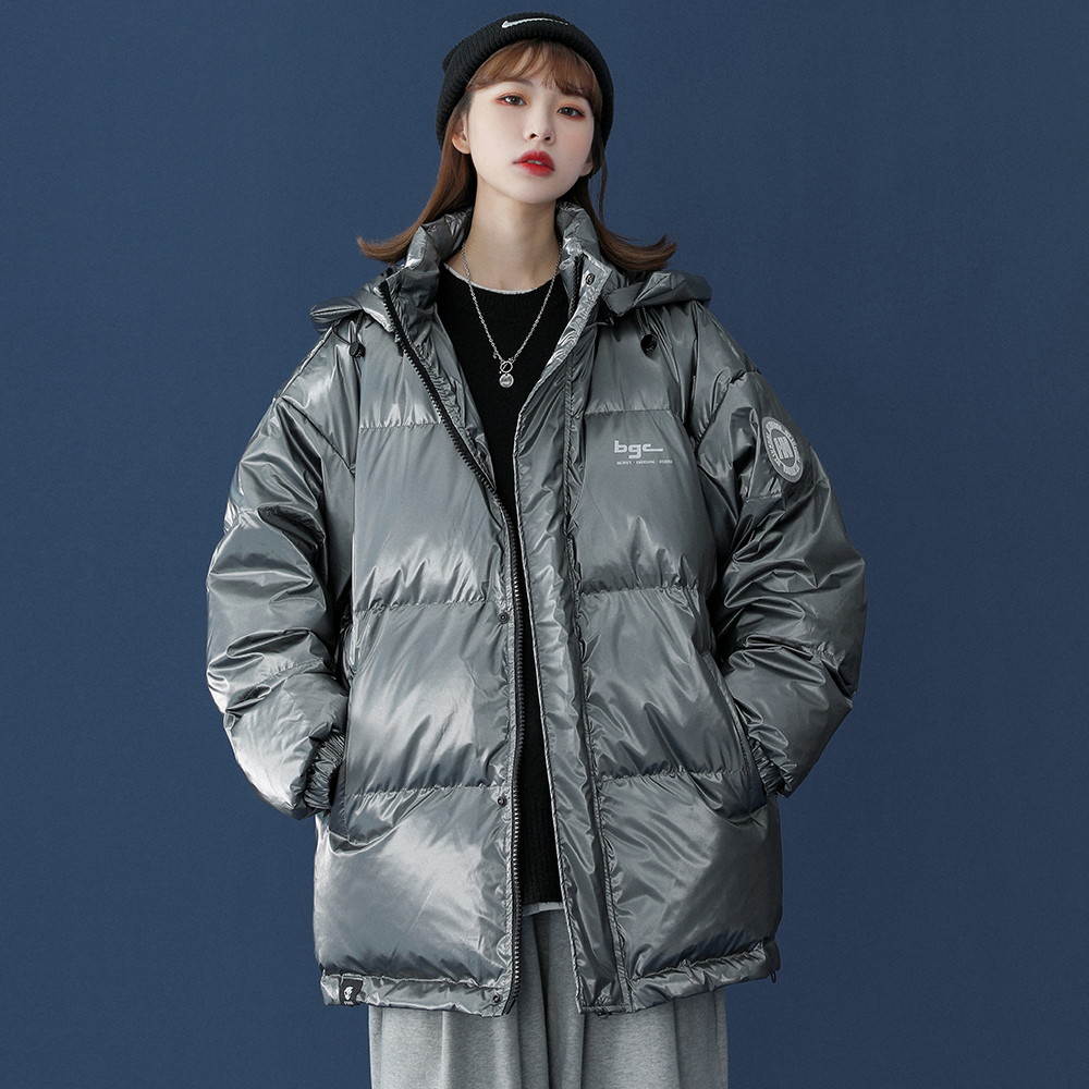 中性风冬季字母印花宽松连帽羽绒服羽绒外套潮YR100P255控328，男装羽绒服，电商A268