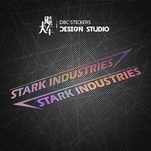 钢铁侠 斯塔克工业集团 影06 对装 汽车贴纸 车身贴 防水反光贴花