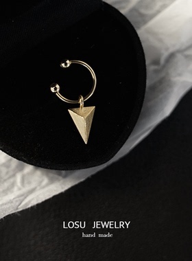 losu 流素 原创手作 -14k注金无耳洞佩戴个性耳骨夹