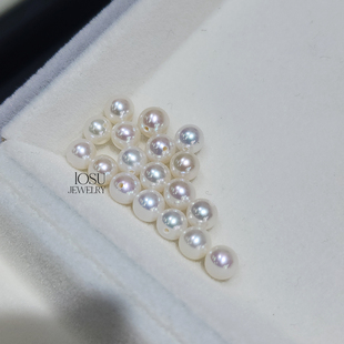6mm强光天然珍珠耳钉 正圆无暇5 银针不过敏 点缀 温柔