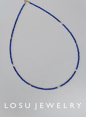 流素losu . 925银青金石+珍珠 小众原创设计气质项链