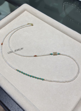 流素LOSU . 原创新中式 天然项链绿松石串珠多用项链