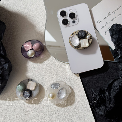 天然矿石气囊手机支架粘贴式神器