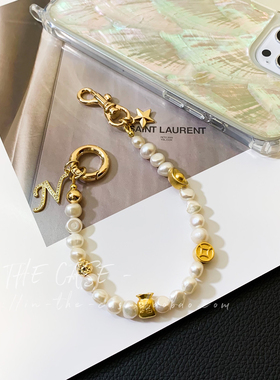 InTheCase本命年16ProMax元宝福袋天然淡水珍珠ins沙金铜钱转运链手机壳防摔手机绳适用iphone苹果华为