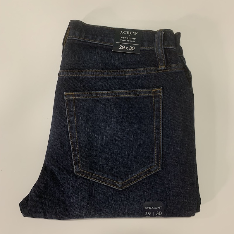 j.crew拉链长裤中腰直筒牛仔裤