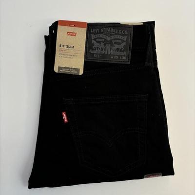 李维斯男511黑色修身牛仔裤