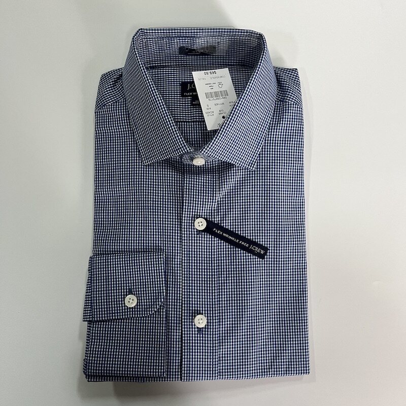 j.crew长袖衬衫免烫格子款