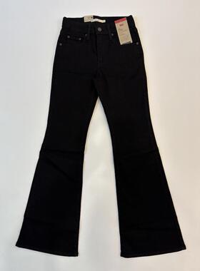 现货Levi's/李维斯女726黑色高腰修身喇叭牛仔裤#A34100007