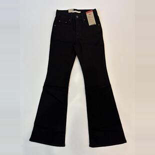 现货Levi 李维斯女726黑色高腰修身 喇叭牛仔裤 A34100007