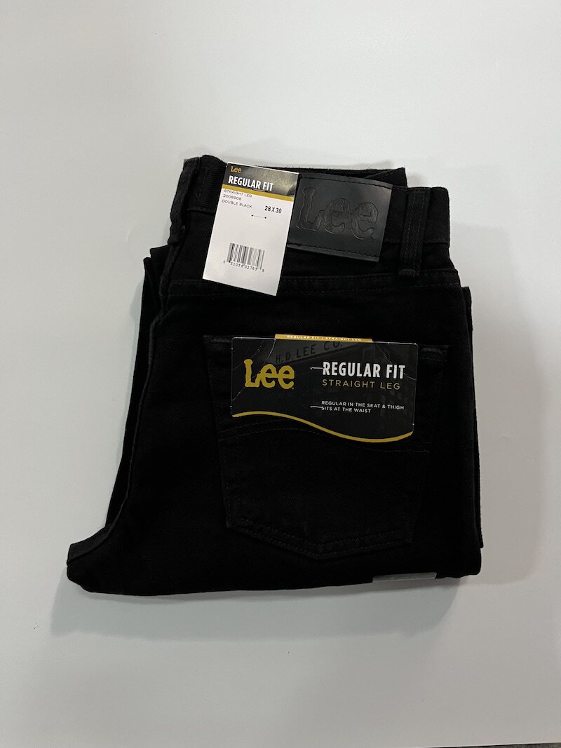 Lee男常规直筒中腰纯棉牛仔裤