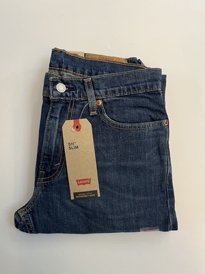 李维斯511中蓝色水洗修身牛仔裤