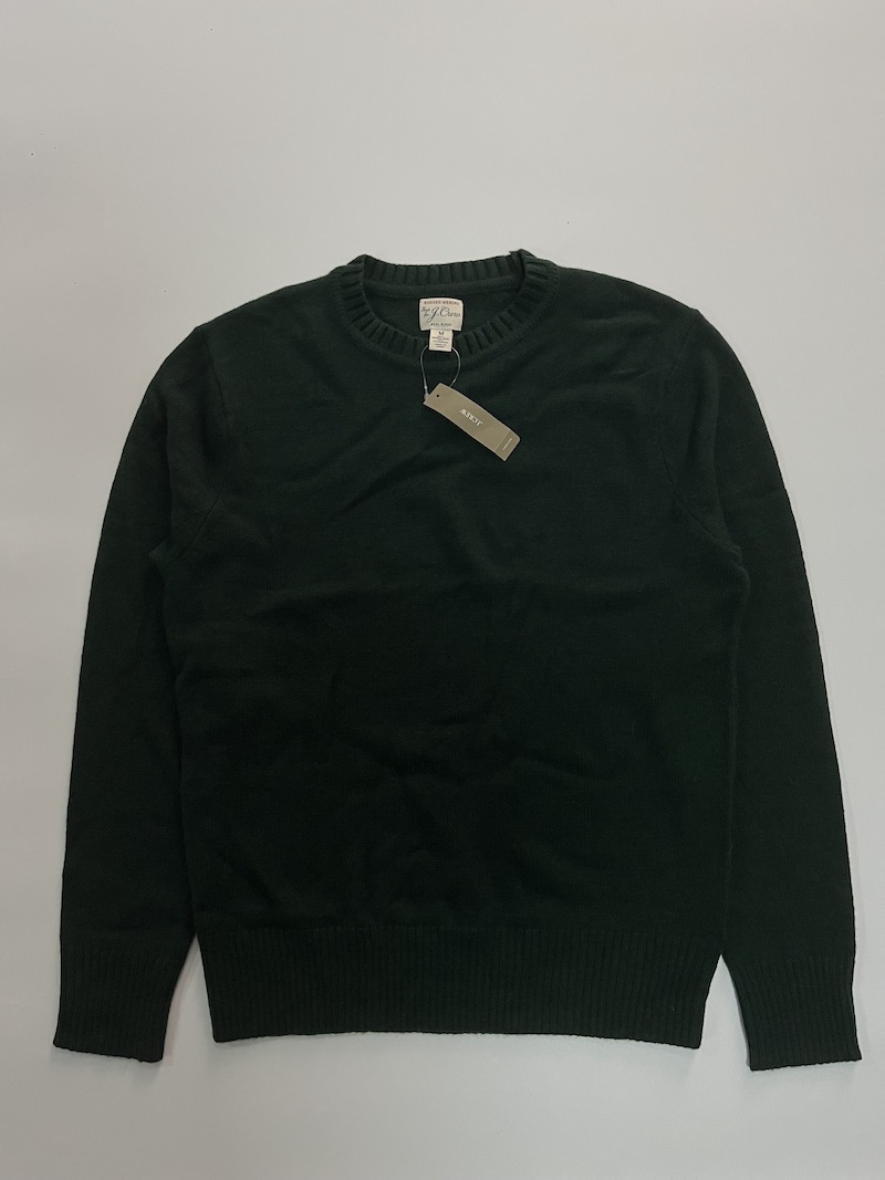 J.CREW圆领套头羊毛亲肤毛衣